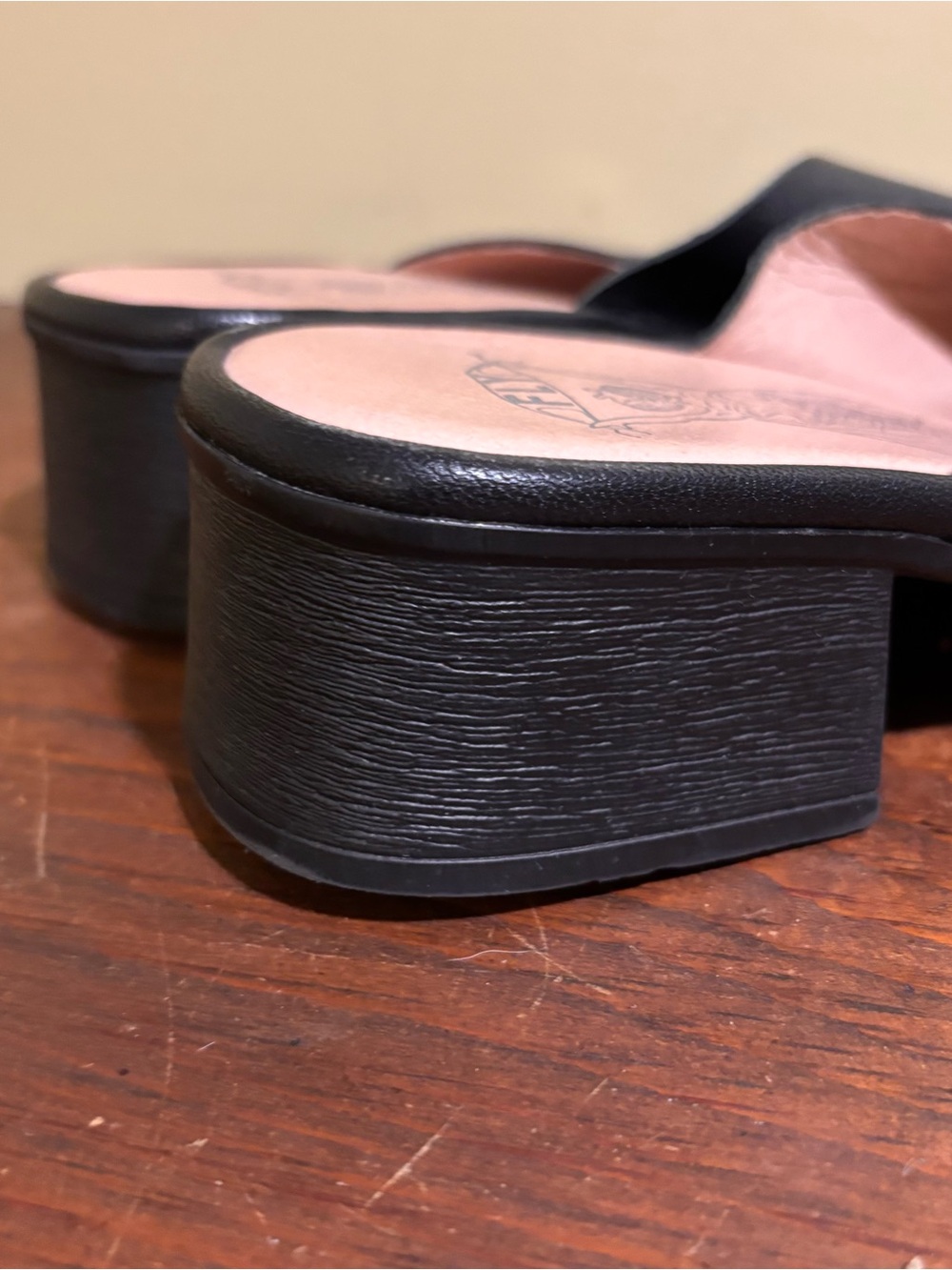 Fly London Elax Black Leather Sandal Mule Size 40 - Picture 5 of 10